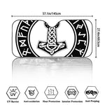 Black And White Mjolnir Print Car Windshield Sun Shade