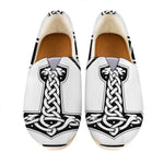 Black And White Mjolnir Print Casual Shoes
