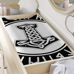 Black And White Mjolnir Print Changing Pad Cover