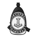 Black And White Mjolnir Print Sling Bag