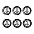 Black And White Mjolnir Print Coaster Set