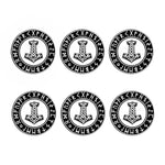 Black And White Mjolnir Print Coaster Set