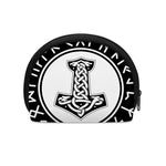 Black And White Mjolnir Print Coin Purse