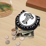 Black And White Mjolnir Print Coin Purse