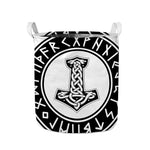 Black And White Mjolnir Print Collapsible Laundry Basket