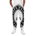 Black And White Mjolnir Print Cotton Sweatpants
