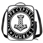 Black And White Mjolnir Print Crossbody Lunch Bag