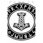 Black And White Mjolnir Print Curtain