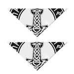 Black And White Mjolnir Print Dog Bandana