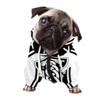 Black And White Mjolnir Print Dog Zip Up Hoodie