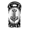 Black And White Mjolnir Print Double Neoprene Wine Tote