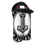 Black And White Mjolnir Print Double Neoprene Wine Tote