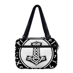 Black And White Mjolnir Print Double Strap Bible Bag