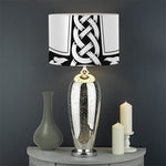Black And White Mjolnir Print Drum Lamp Shade