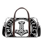 Black And White Mjolnir Print Duffle Bag
