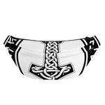 Black And White Mjolnir Print Fanny Pack
