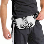 Black And White Mjolnir Print Fanny Pack