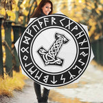 Black And White Mjolnir Print Foldable Umbrella