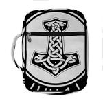 Black And White Mjolnir Print Front Pocket Bible Bag