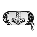 Black And White Mjolnir Print Glasses Case
