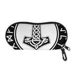 Black And White Mjolnir Print Glasses Case