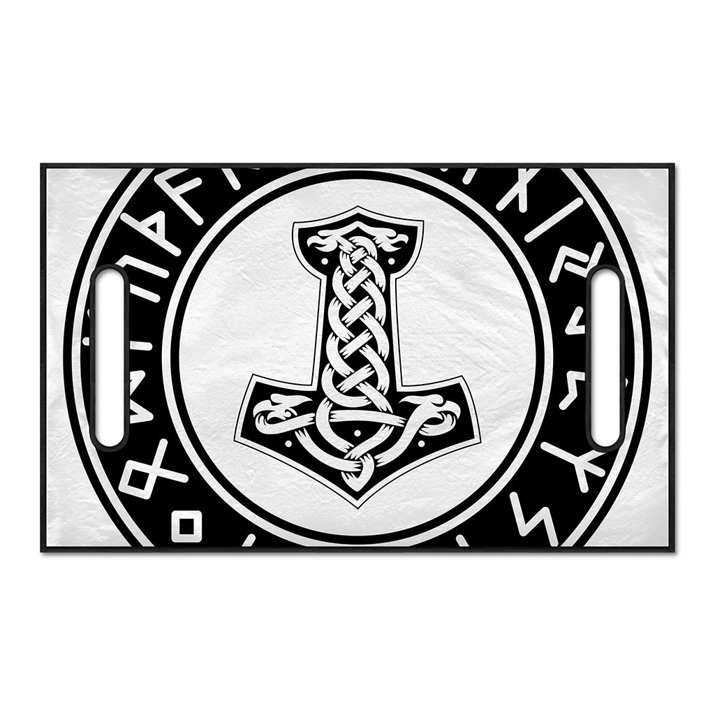 Black And White Mjolnir Print Golf Cart Seat Cover