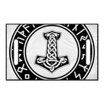 Black And White Mjolnir Print Golf Cart Seat Cover