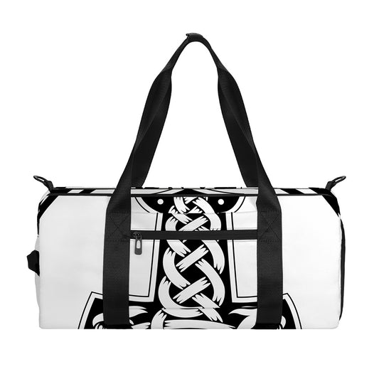 Black And White Mjolnir Print Gym Bag