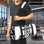 Black And White Mjolnir Print Gym Bag