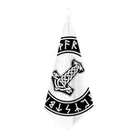 Black And White Mjolnir Print Hand Towel