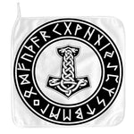 Black And White Mjolnir Print Hand Towel
