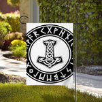 Black And White Mjolnir Print House Flag