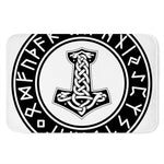 Black And White Mjolnir Print Indoor Door Mat