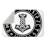 Black And White Mjolnir Print Indoor Door Mat