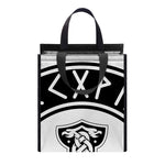 Black And White Mjolnir Print Insulated Lunch Tote