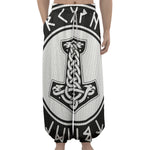 Black And White Mjolnir Print Lantern Pants