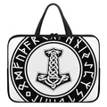 Black And White Mjolnir Print Laptop Sleeve With Handle