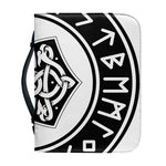 Black And White Mjolnir Print Leather Bible Cover