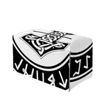Black And White Mjolnir Print Leather Tissue Box Cover