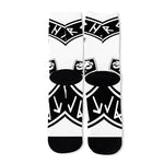 Black And White Mjolnir Print Long Socks