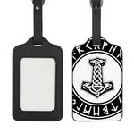 Black And White Mjolnir Print Luggage Tag