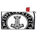 Black And White Mjolnir Print Mailbox Cover