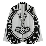 Black And White Mjolnir Print Men's Blazer