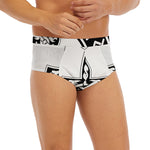 Black And White Mjolnir Print Men's Briefs