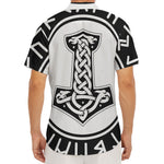 Black And White Mjolnir Print Men's Deep V-Neck Shirt