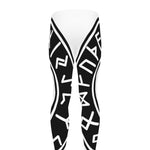 Black And White Mjolnir Print Men's leggings