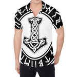 Black And White Mjolnir Print Men's Shirt