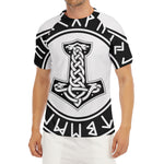 Black And White Mjolnir Print Men's Short Sleeve Rash Guard
