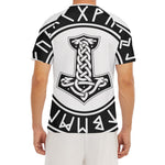 Black And White Mjolnir Print Men's Short Sleeve Rash Guard