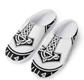 Black And White Mjolnir Print Mesh Casual Shoes